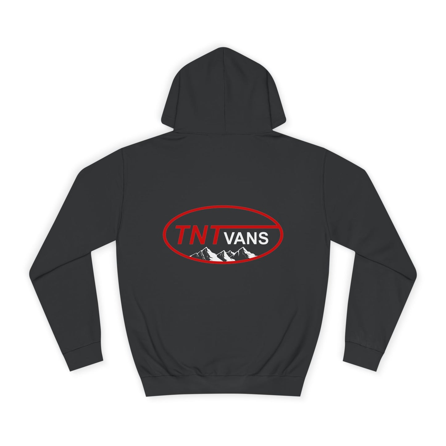 Unisex College Hoodie with Retro TNTVANS Logo, Casual Wear, College Life Hoodie, Perfect for Students, Gift for Graduates & Friends