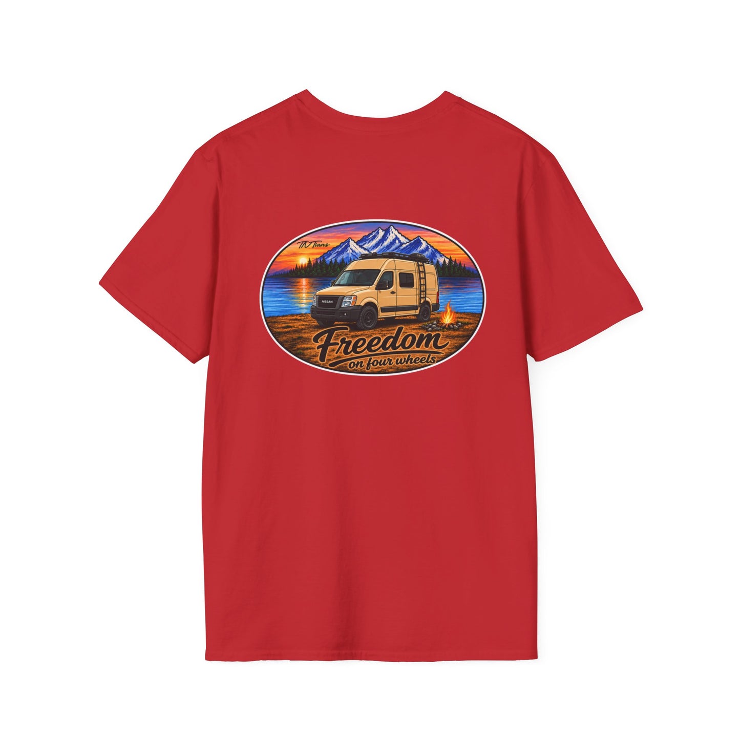 Nissan NV Freedom on Four Wheels Unisex Softstyle T-Shirt