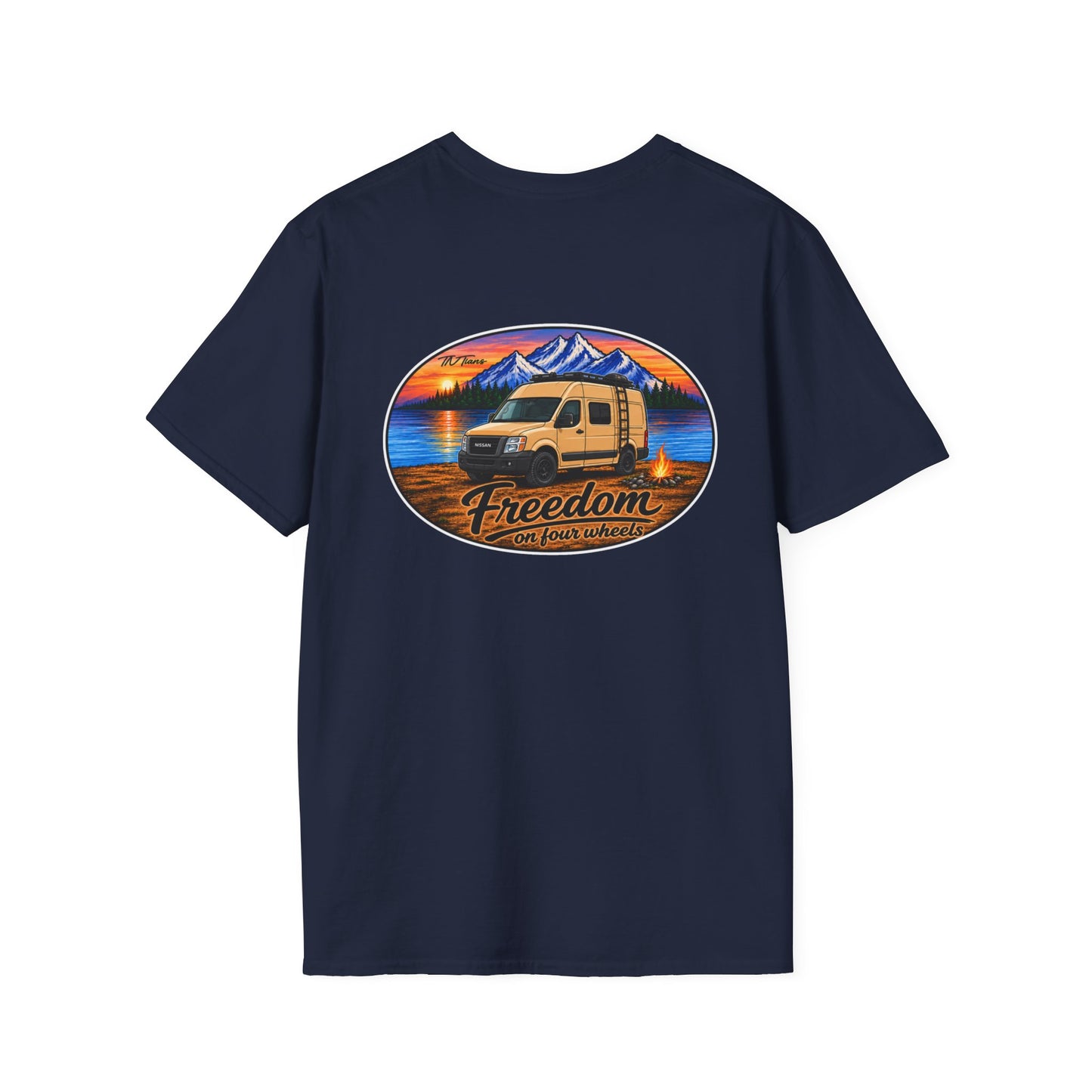 Nissan NV Vav Freedom on Four Wheels Unisex Softstyle T-Shirt