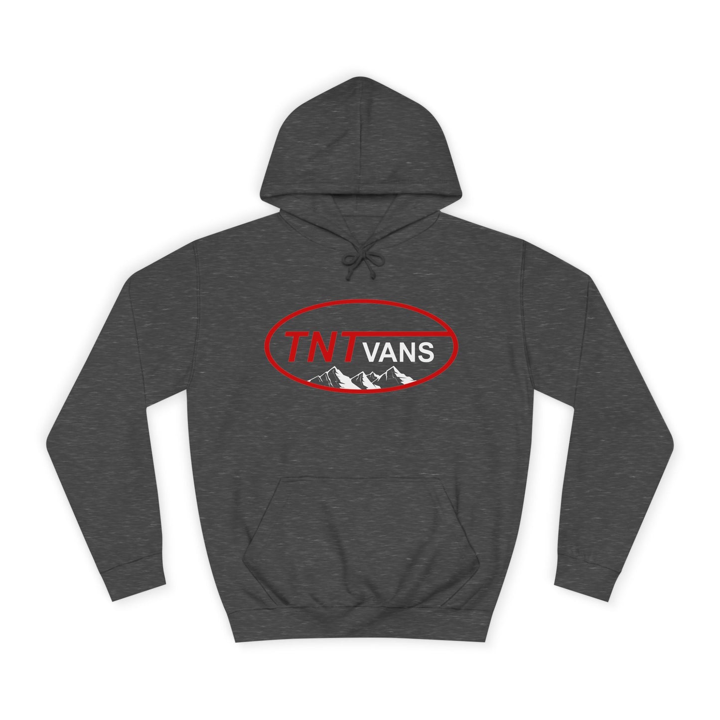 Unisex College Hoodie with Retro TNTVANS Logo, Casual Wear, College Life Hoodie, Perfect for Students, Gift for Graduates & Friends