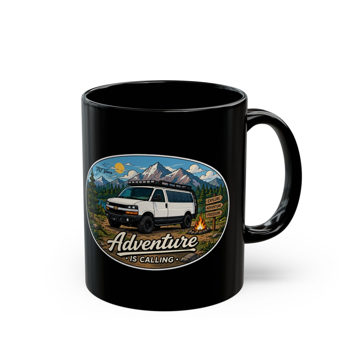 Chevy Express Merchandise Adventure is Calling Black Mug (11oz, 15oz)