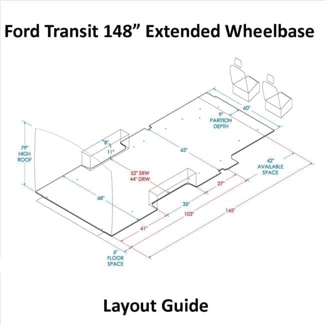 Ford Transit 148 Extended Camper Van Conversion DIY Kit