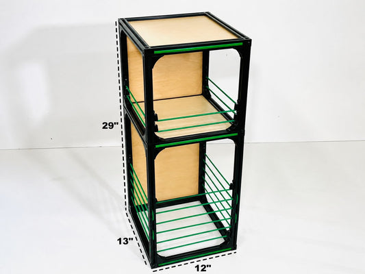 van shelving storage, diy conversion kit, green