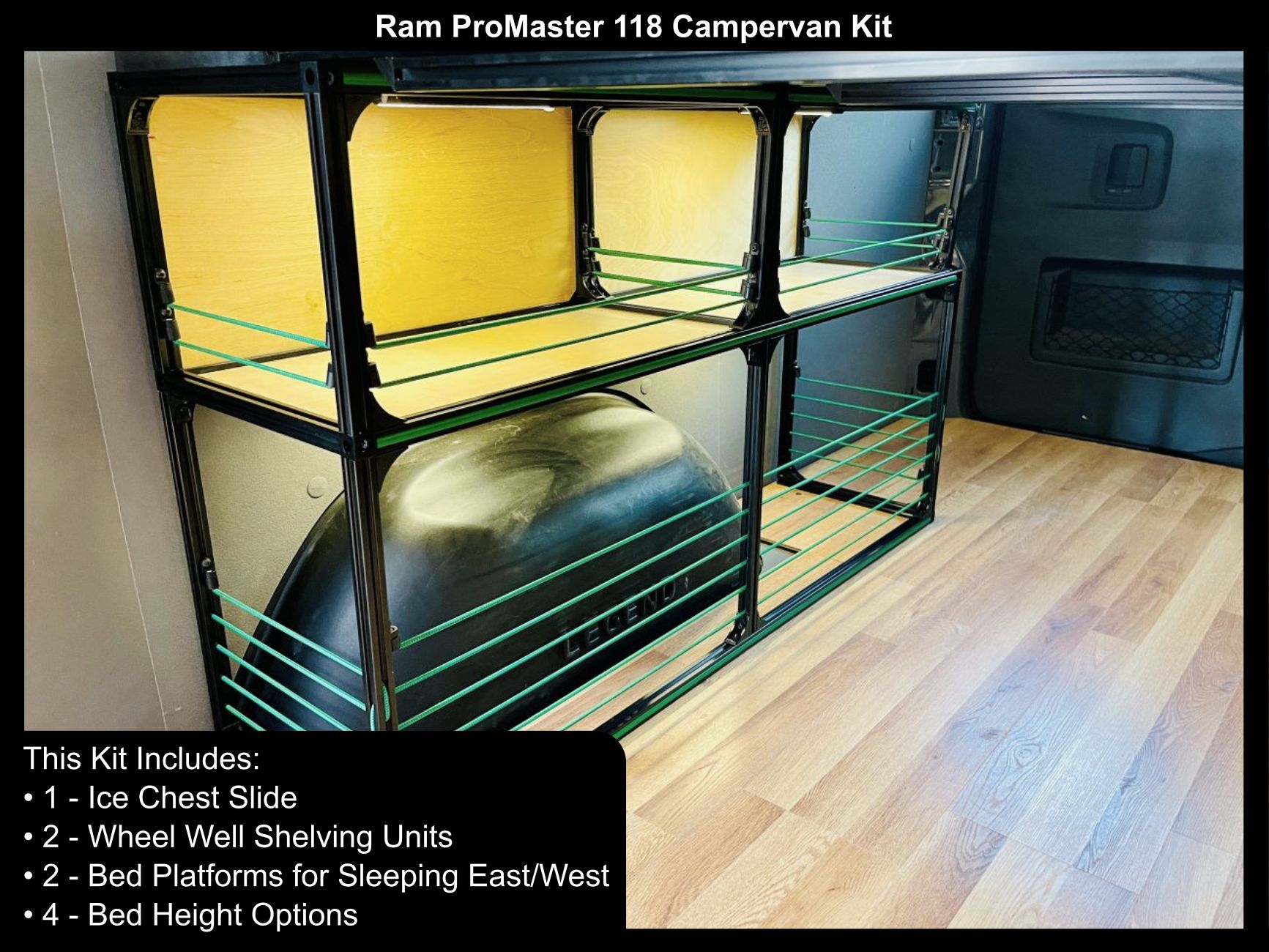 ram promaster 118 camper van bed kichen kit, right