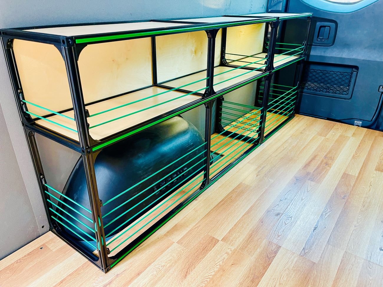 Van Shelving Set For Extended Vans - Camper Van Conversion DIY Kit