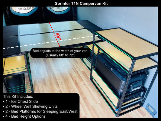 dodge mercedes sprinter T1N camper van bed diy kit