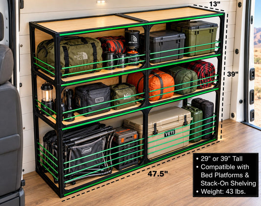 camper van diy shelving storage for wheel wells