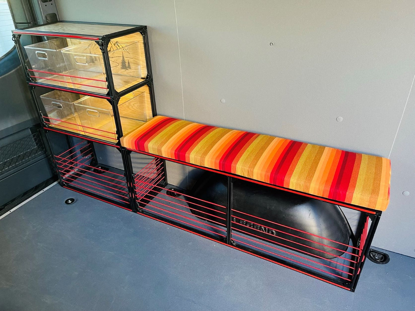 Van Bench and Shelving - Van Conversion