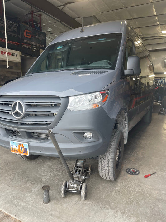 Mercedes Sprinter In Garage Front