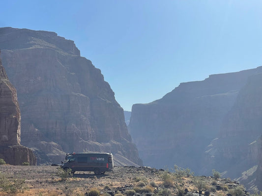 DIY campervan conversion kit van at the Grand Canyon