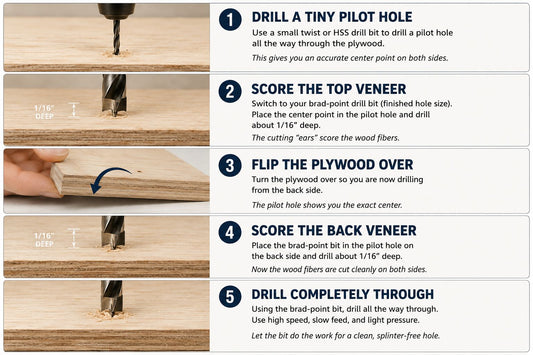 how to drill plywood