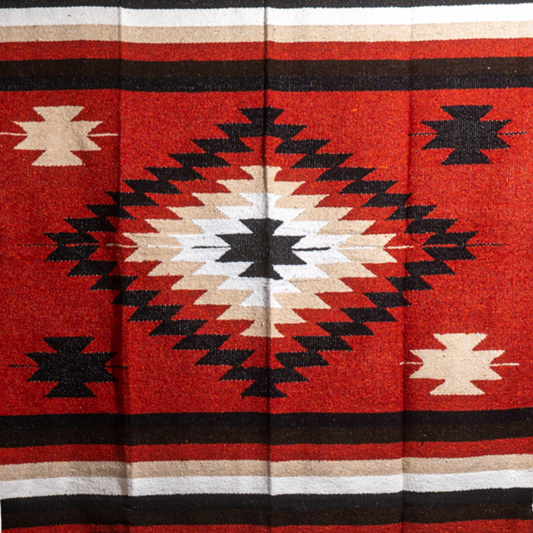 Rust Mexican Diamond Yoga Blanket