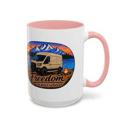 Ford Transit Freedom on Four Wheels Accent Coffee Mug (11, 15oz)