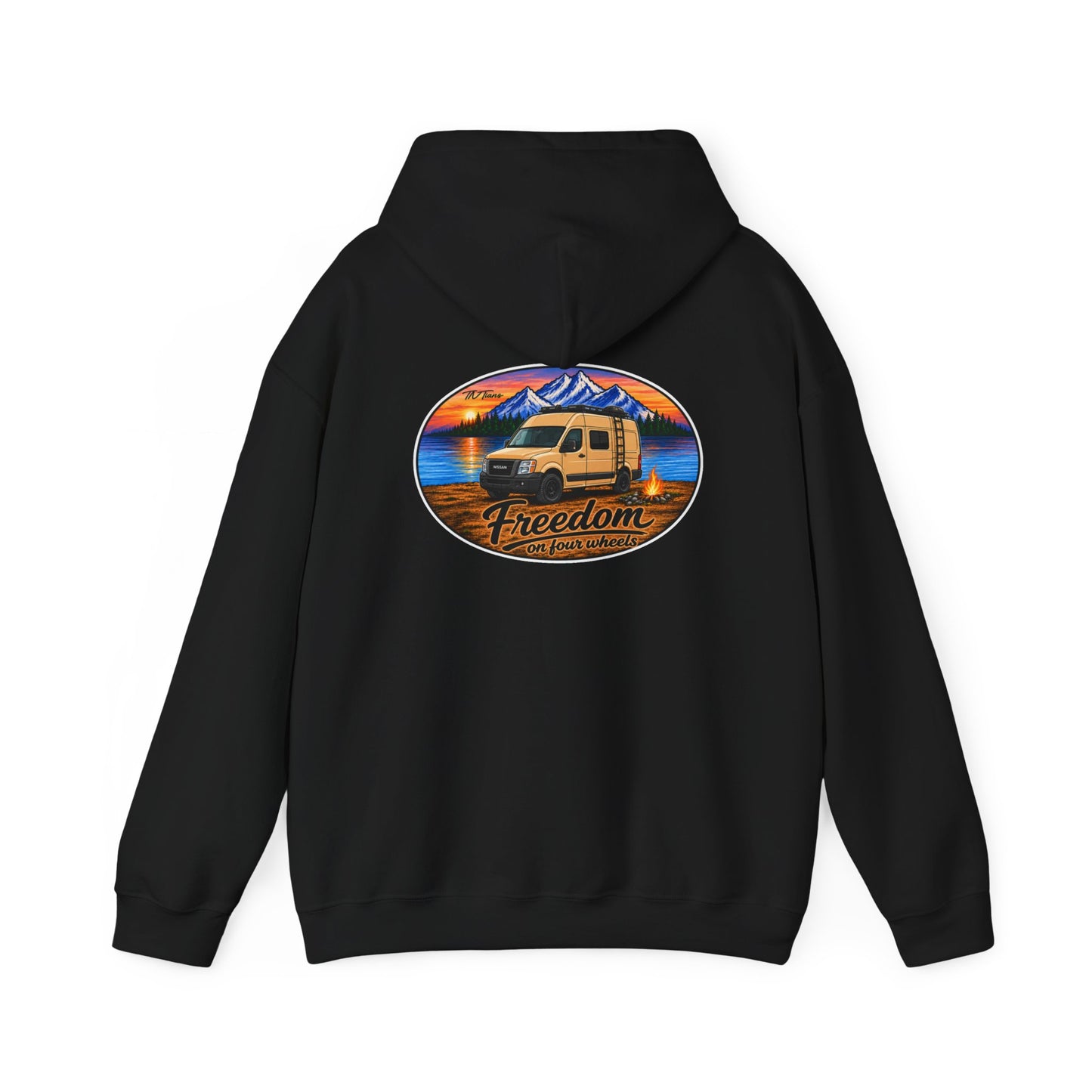 Nissan NV Merchandise Van 2500 3500 Freedom on Four Wheels Unisex Heavy Blend™ Hooded Sweatshirt
