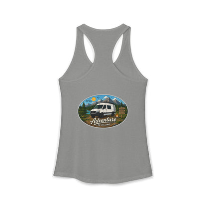 Mercedes Sprinter Merchandise Adventure is Calling Women's Ideal Racerback Tank