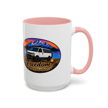 Chevy Express Freedom on Four Wheels Accent Coffee Mug (11, 15oz)