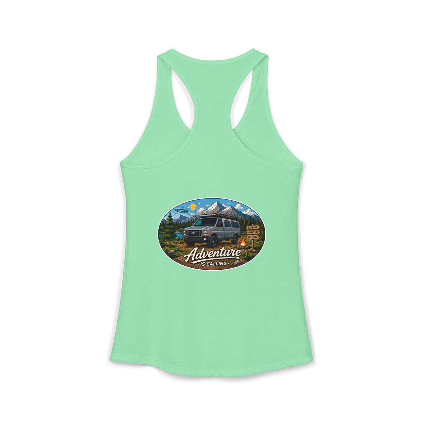 Ford Econoline Merchandise Adventure is Calling Women's Ideal Racerback Tank
