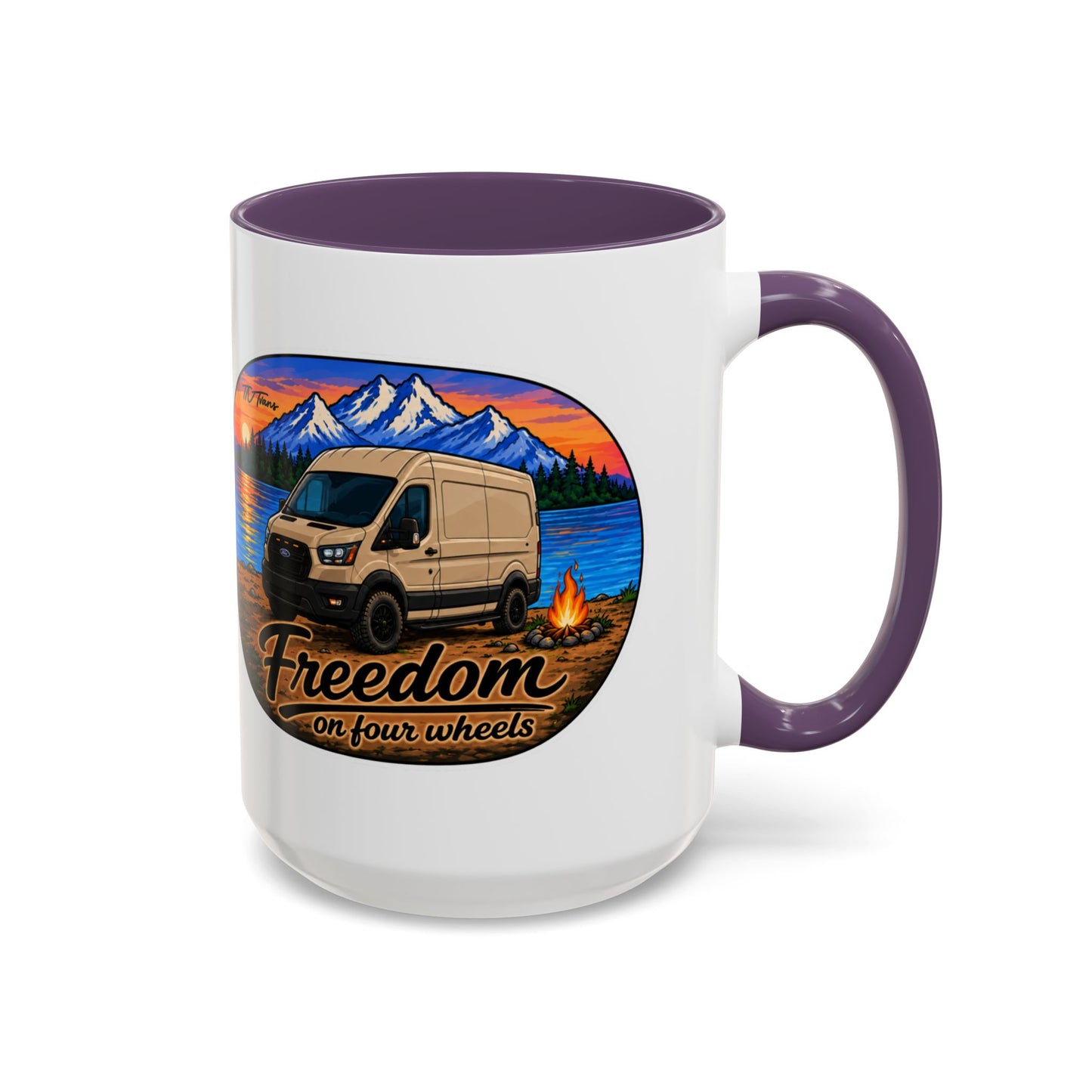 Ford Transit Freedom on Four Wheels Accent Coffee Mug (11, 15oz)