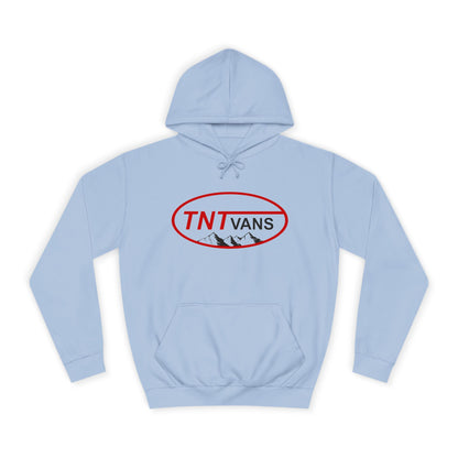 Unisex College Hoodie with Retro TNTVANS Logo, Casual Wear, College Life Hoodie, Perfect for Students, Gift for Graduates & Friends