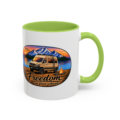 Sprinter Van Freedom on Four Wheels Accent Coffee Mug (11, 15oz)