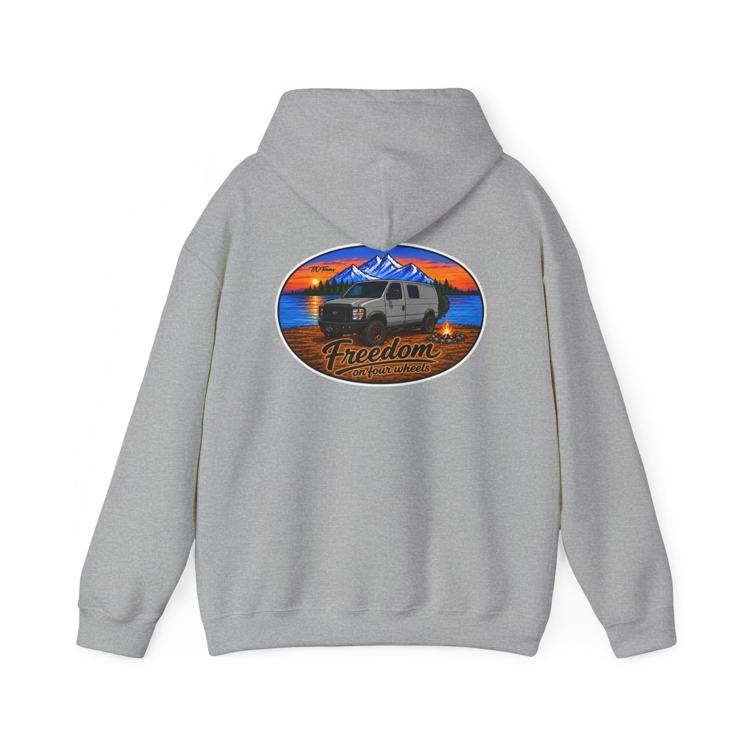 Ford Econoline Merchandise Freedom on Four Wheels Unisex Heavy Blend™ Hooded Sweatshirt