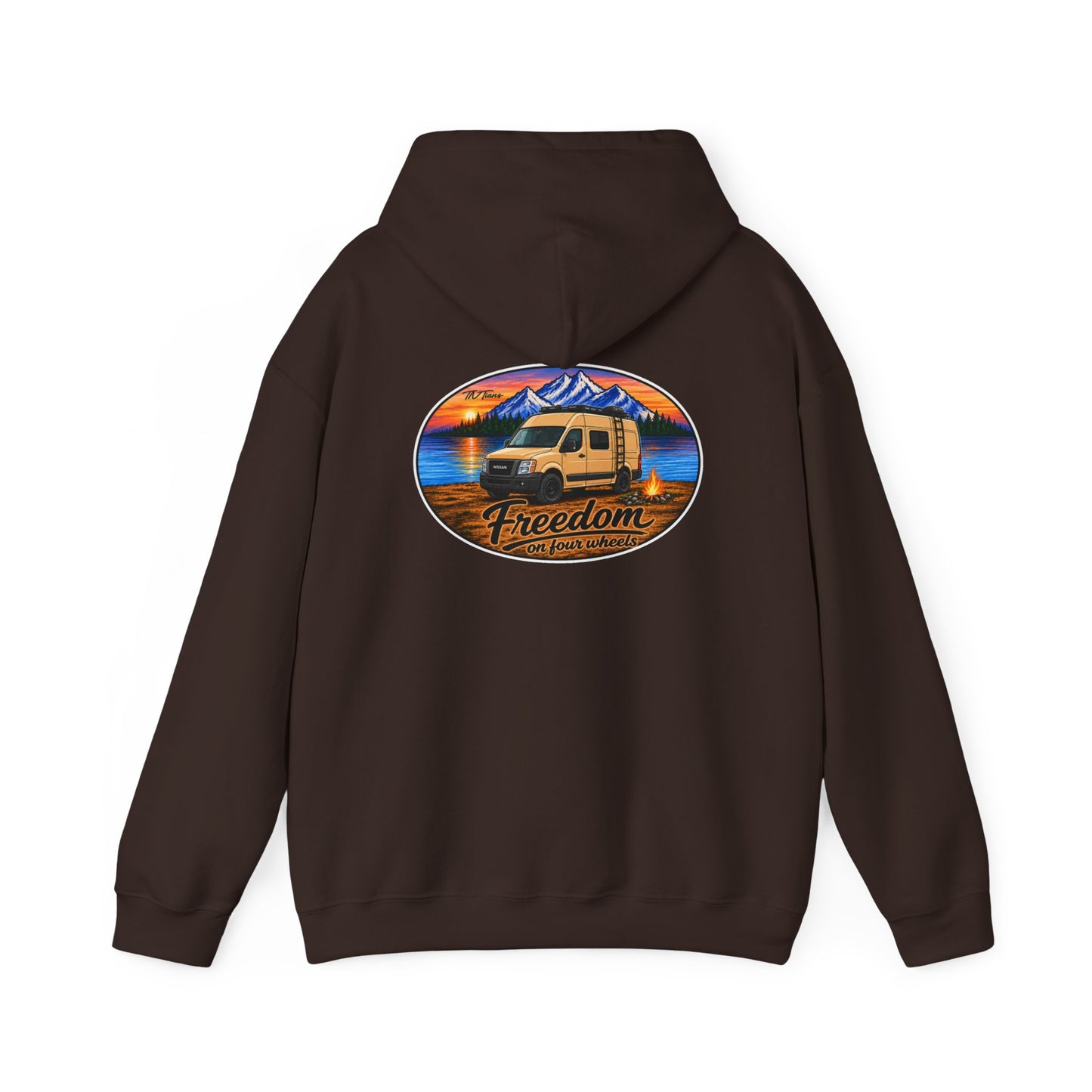 Nissan NV Merchandise Van 2500 3500 Freedom on Four Wheels Unisex Heavy Blend™ Hooded Sweatshirt