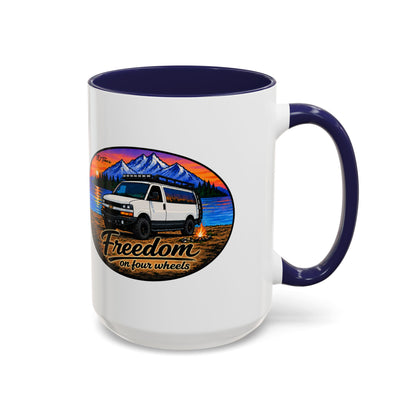 Chevy Express Freedom on Four Wheels Accent Coffee Mug (11, 15oz)