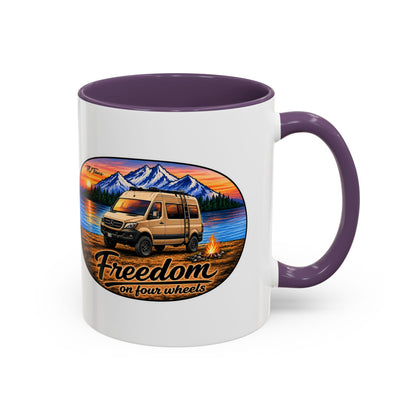 Sprinter Van Freedom on Four Wheels Accent Coffee Mug (11, 15oz)