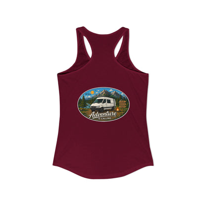 Sprinter T1N Merchandise Adventure is Calling Women's Ideal Racerback Tank