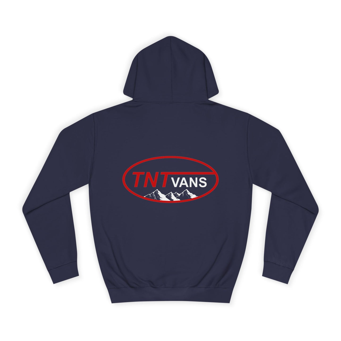 Unisex College Hoodie with Retro TNTVANS Logo, Casual Wear, College Life Hoodie, Perfect for Students, Gift for Graduates & Friends