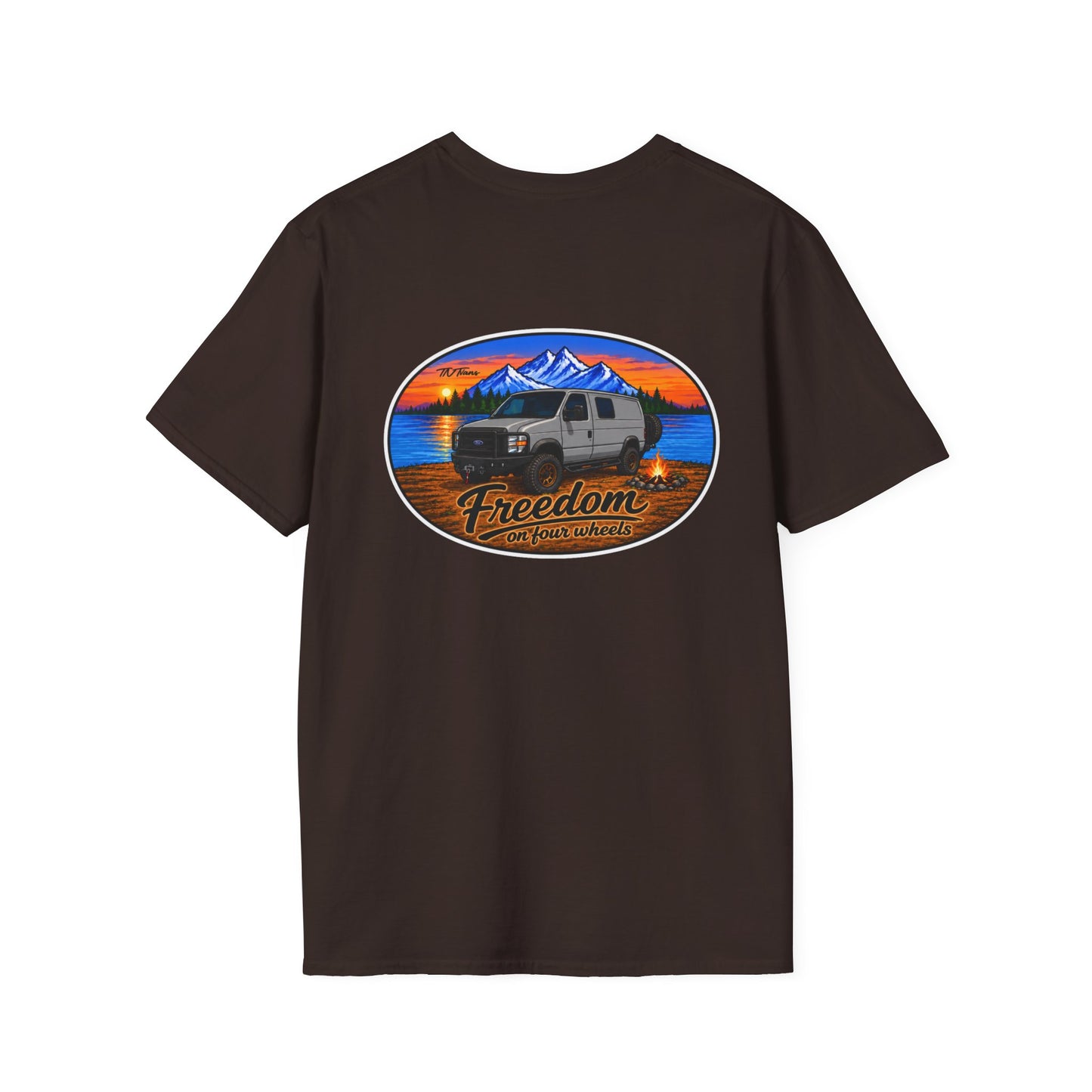 Ford Econoline Freedom on Four Wheels Unisex Softstyle T-Shirt