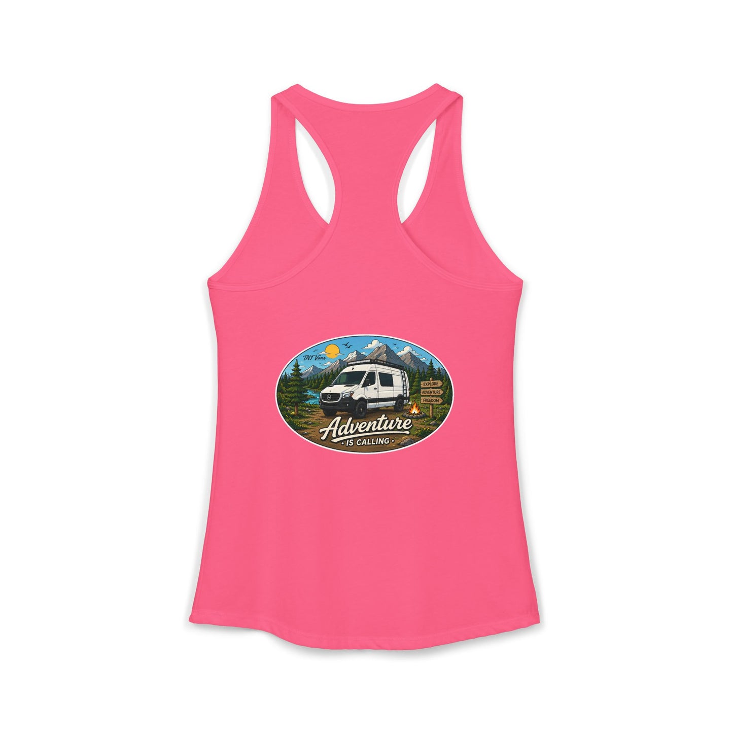 Mercedes Sprinter Merchandise Adventure is Calling Women's Ideal Racerback Tank