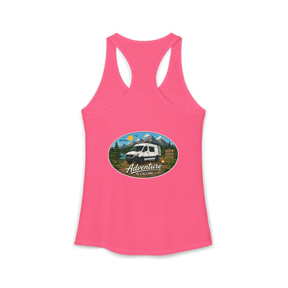 Mercedes Sprinter Merchandise Adventure is Calling Women's Ideal Racerback Tank