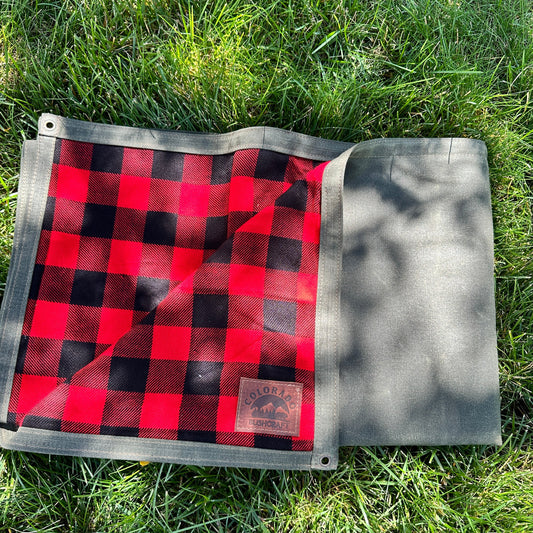 Handmade Canvas Picnic Blanket | Ground Cloth | Made in the USA