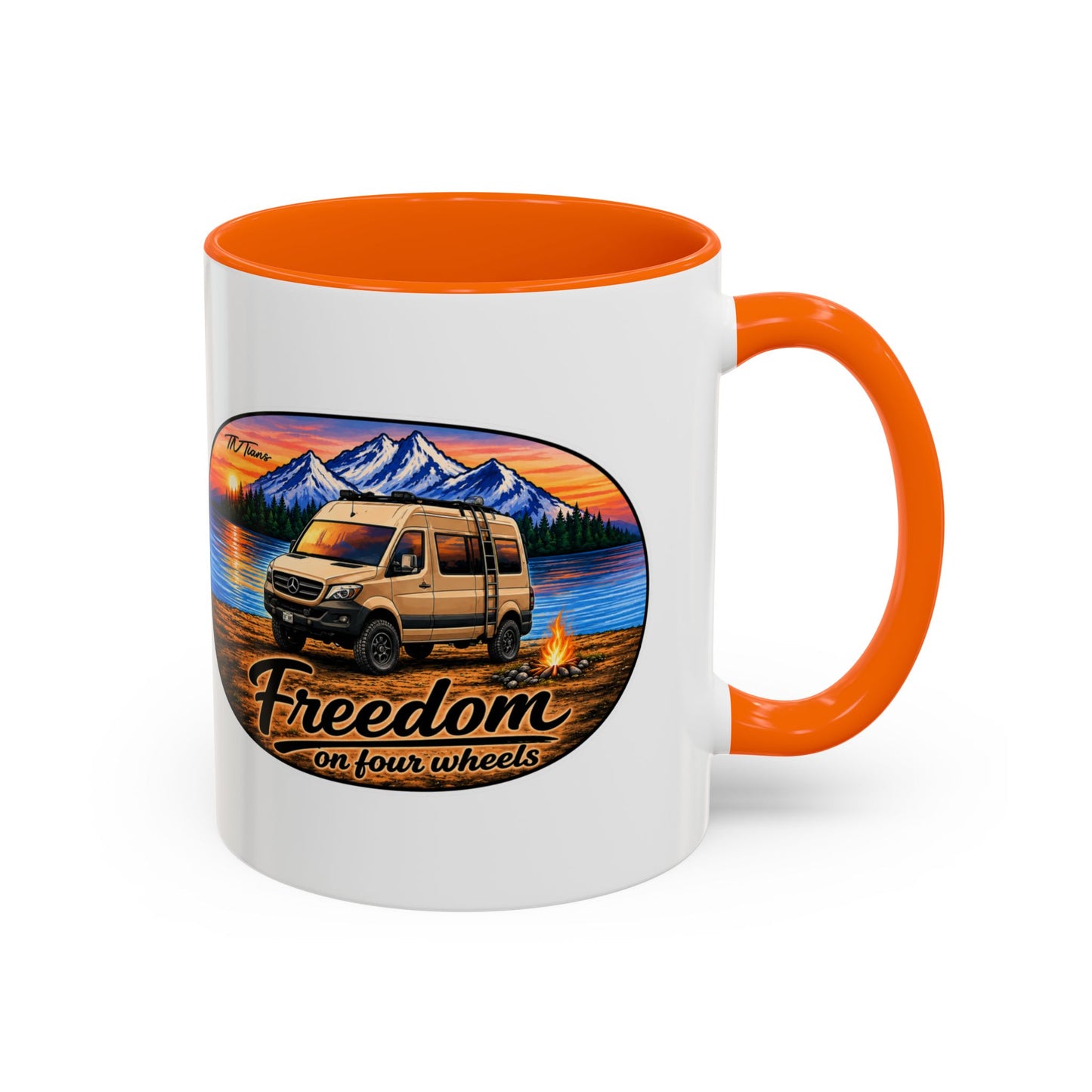 Sprinter Van Freedom on Four Wheels Accent Coffee Mug (11, 15oz)