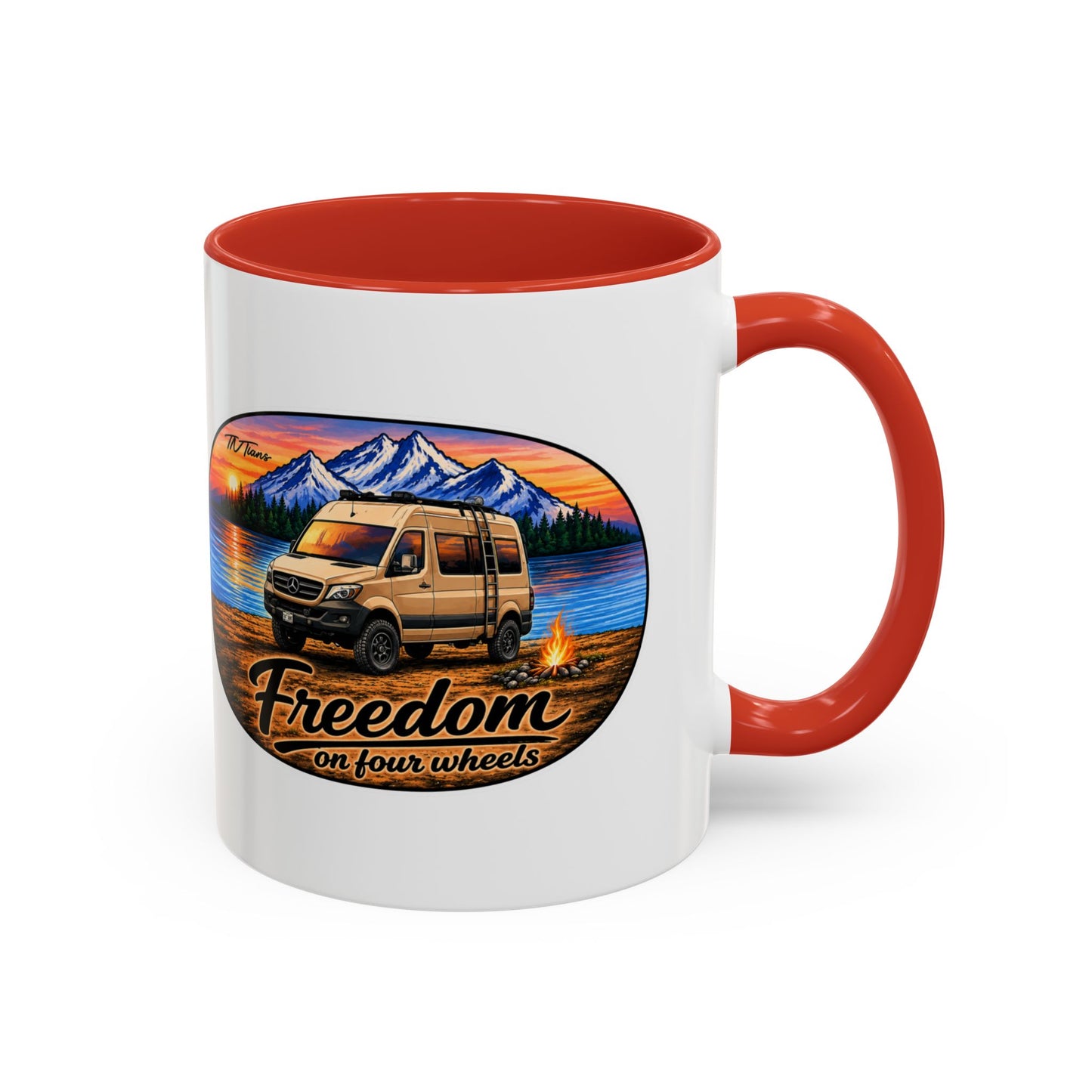 Sprinter Van Freedom on Four Wheels Accent Coffee Mug (11, 15oz)