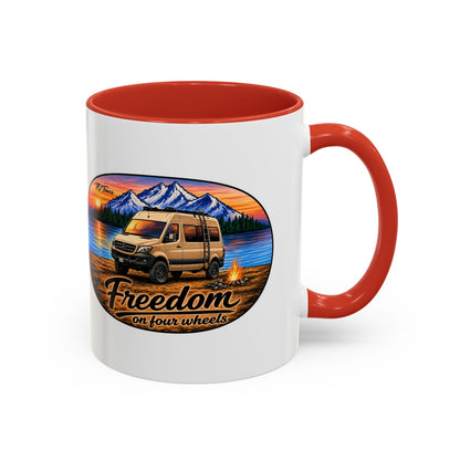 Sprinter Van Freedom on Four Wheels Accent Coffee Mug (11, 15oz)