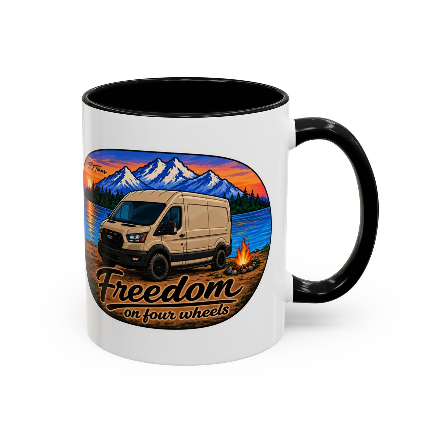 Ford Transit Freedom on Four Wheels Accent Coffee Mug (11, 15oz)