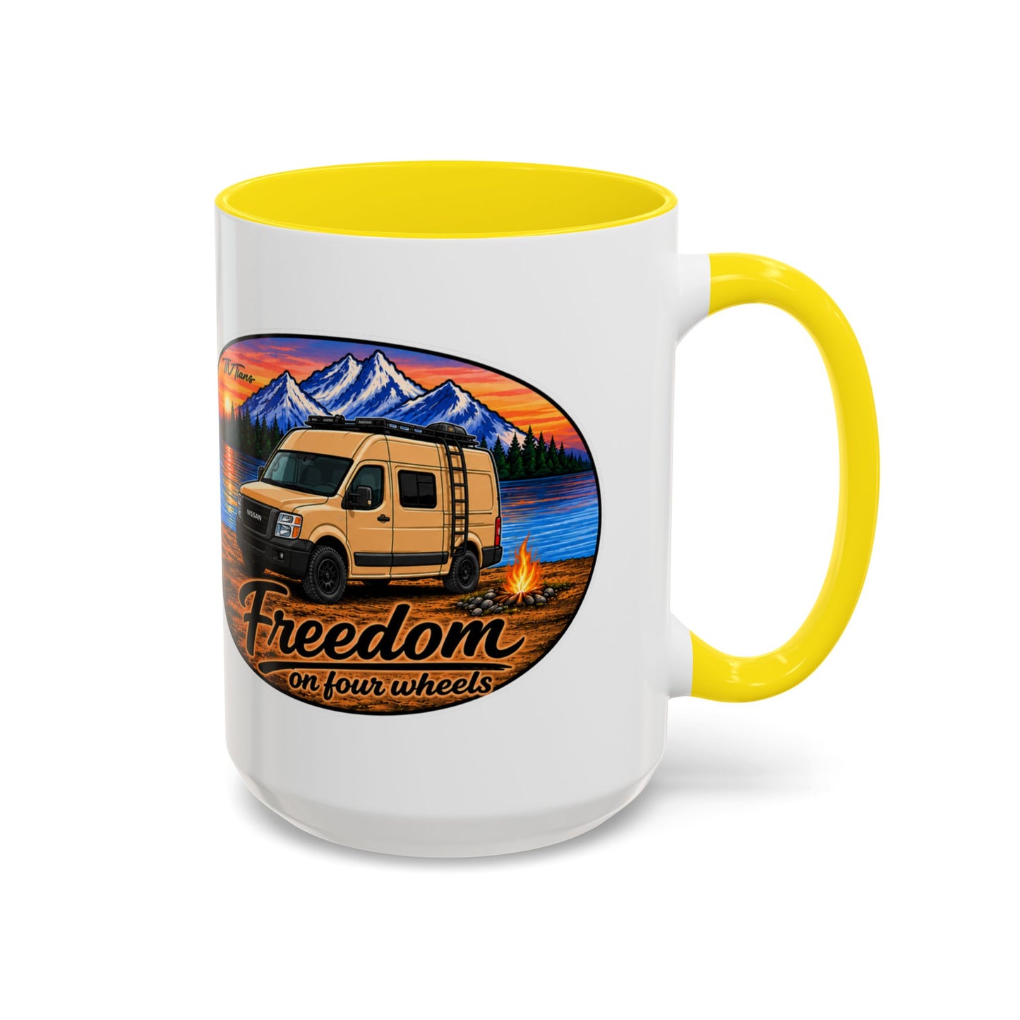 Nissan NV Freedom on Four Wheels Accent Coffee Mug (11, 15oz)