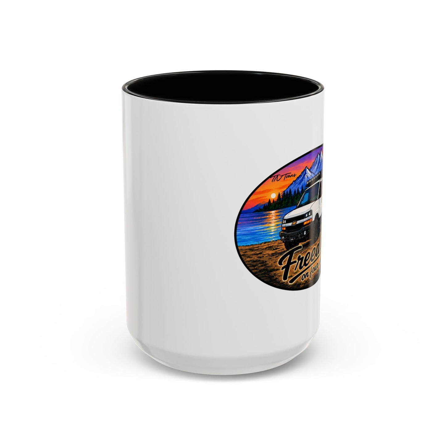 Chevy Express Freedom on Four Wheels Accent Coffee Mug (11, 15oz)