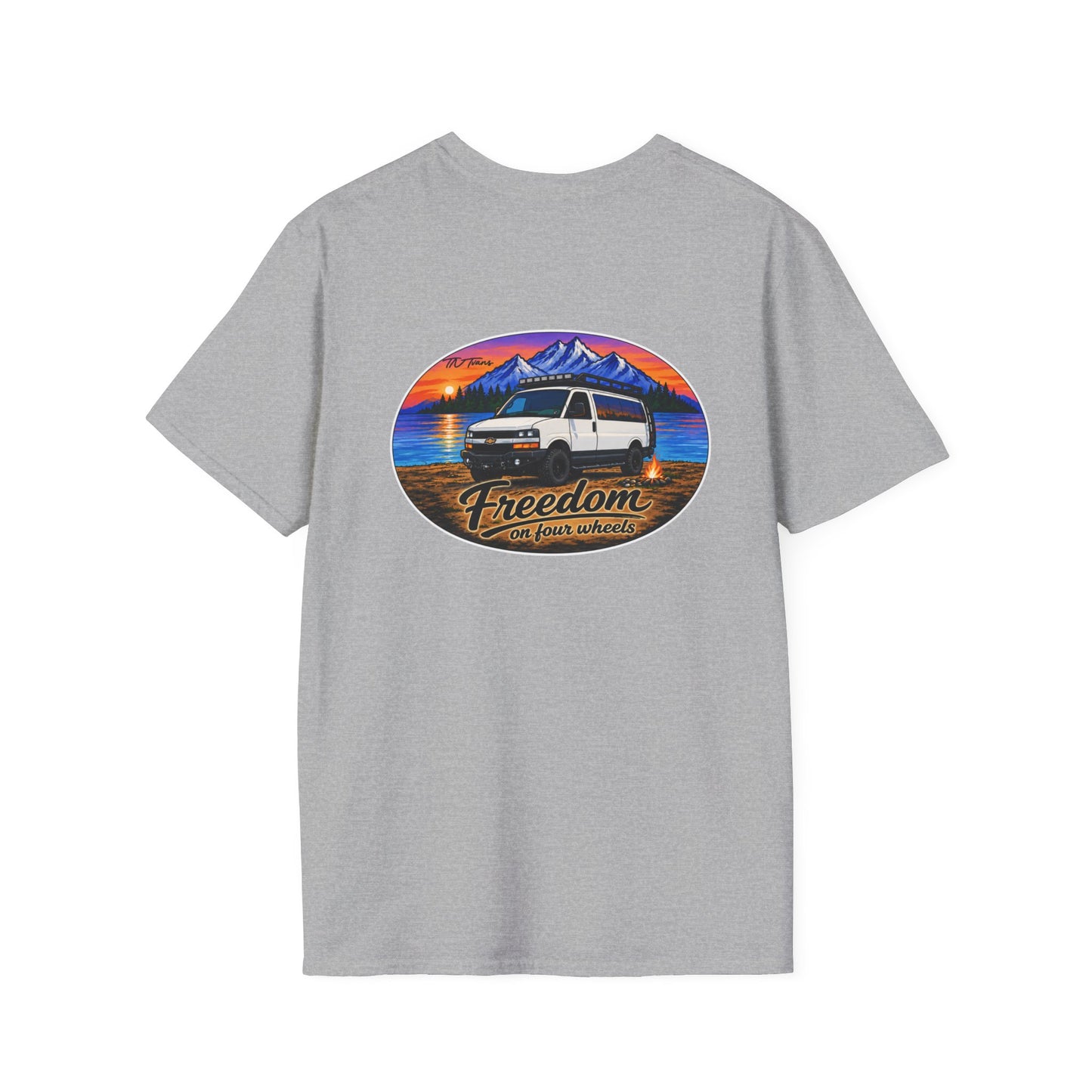 Chevy Express Van T-Shirt Freedom on Four Wheels