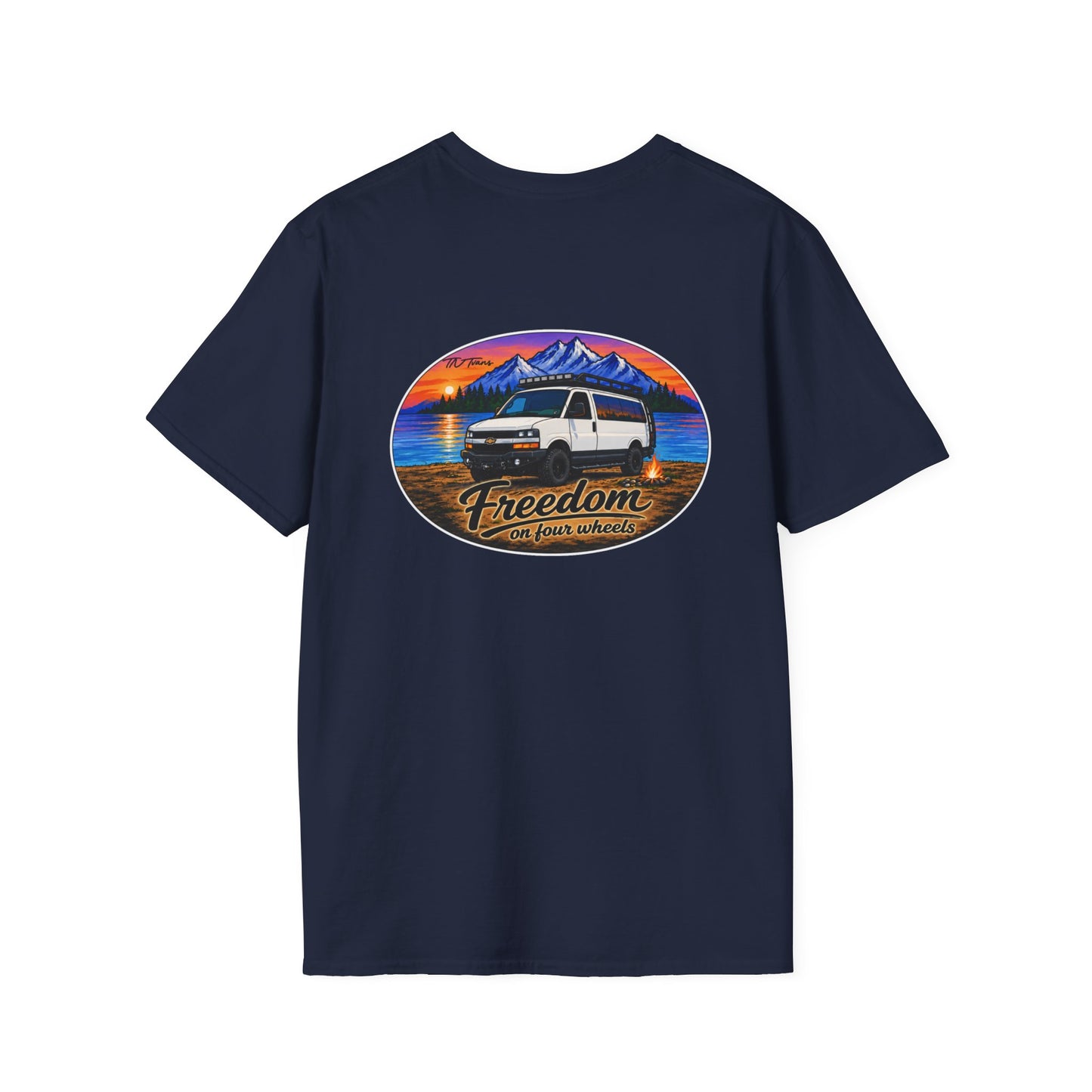 Chevy Express Van T-Shirt Freedom on Four Wheels