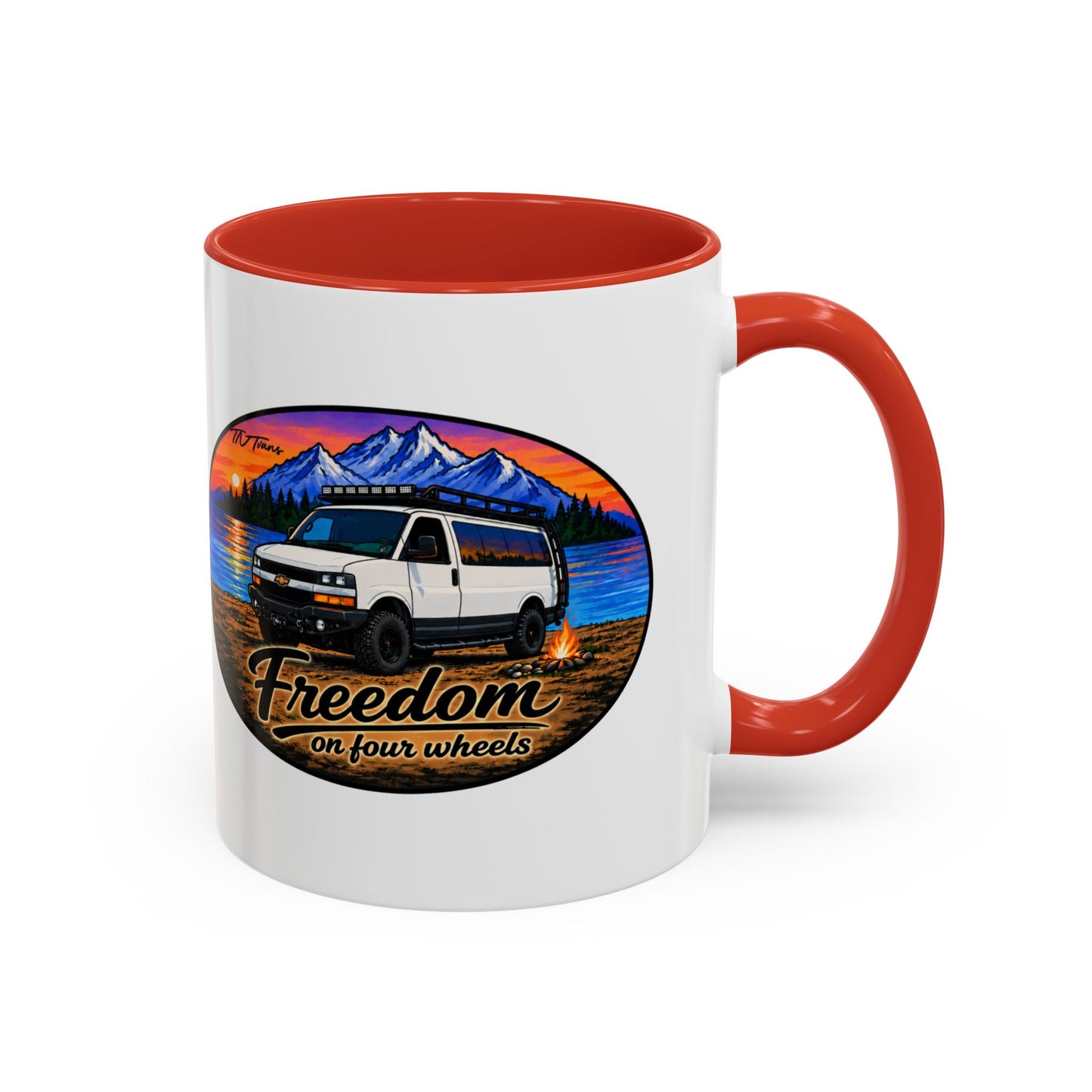 Chevy Express Freedom on Four Wheels Accent Coffee Mug (11, 15oz)