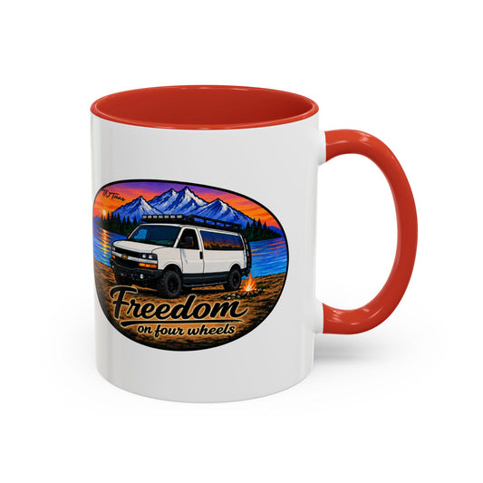 Chevy Express Freedom on Four Wheels Accent Coffee Mug (11, 15oz)