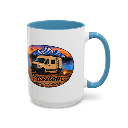 Nissan NV Freedom on Four Wheels Merch Accent Coffee Mug (11, 15oz)