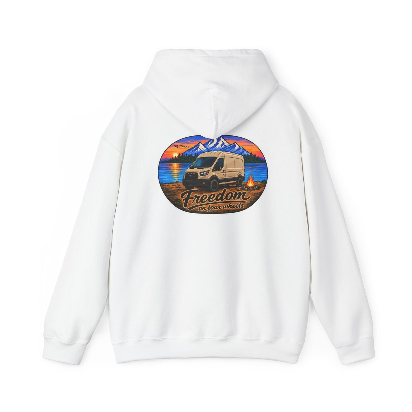 Ford Transit Merchandise Freedom on Four Wheels Unisex Heavy Blend™ Hooded Sweatshirt