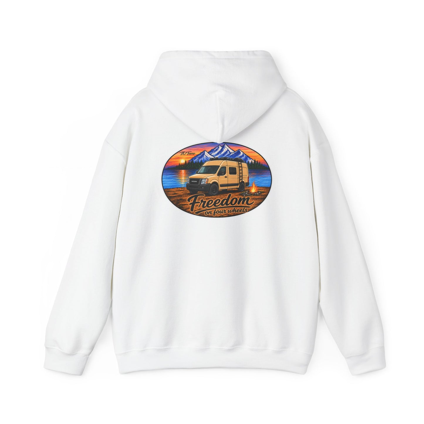 Nissan NV Merchandise Van 2500 3500 Freedom on Four Wheels Unisex Heavy Blend™ Hooded Sweatshirt