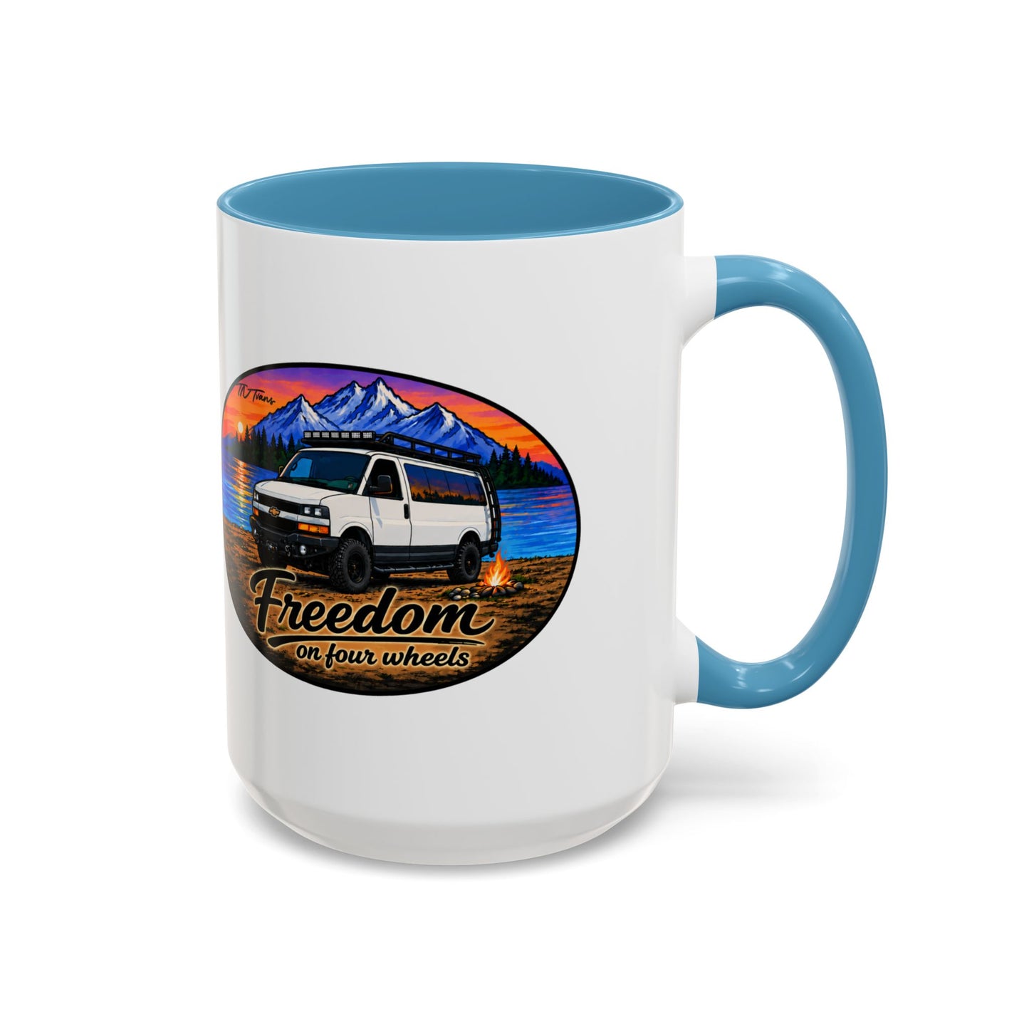 Chevy Express Freedom on Four Wheels Accent Coffee Mug (11, 15oz)