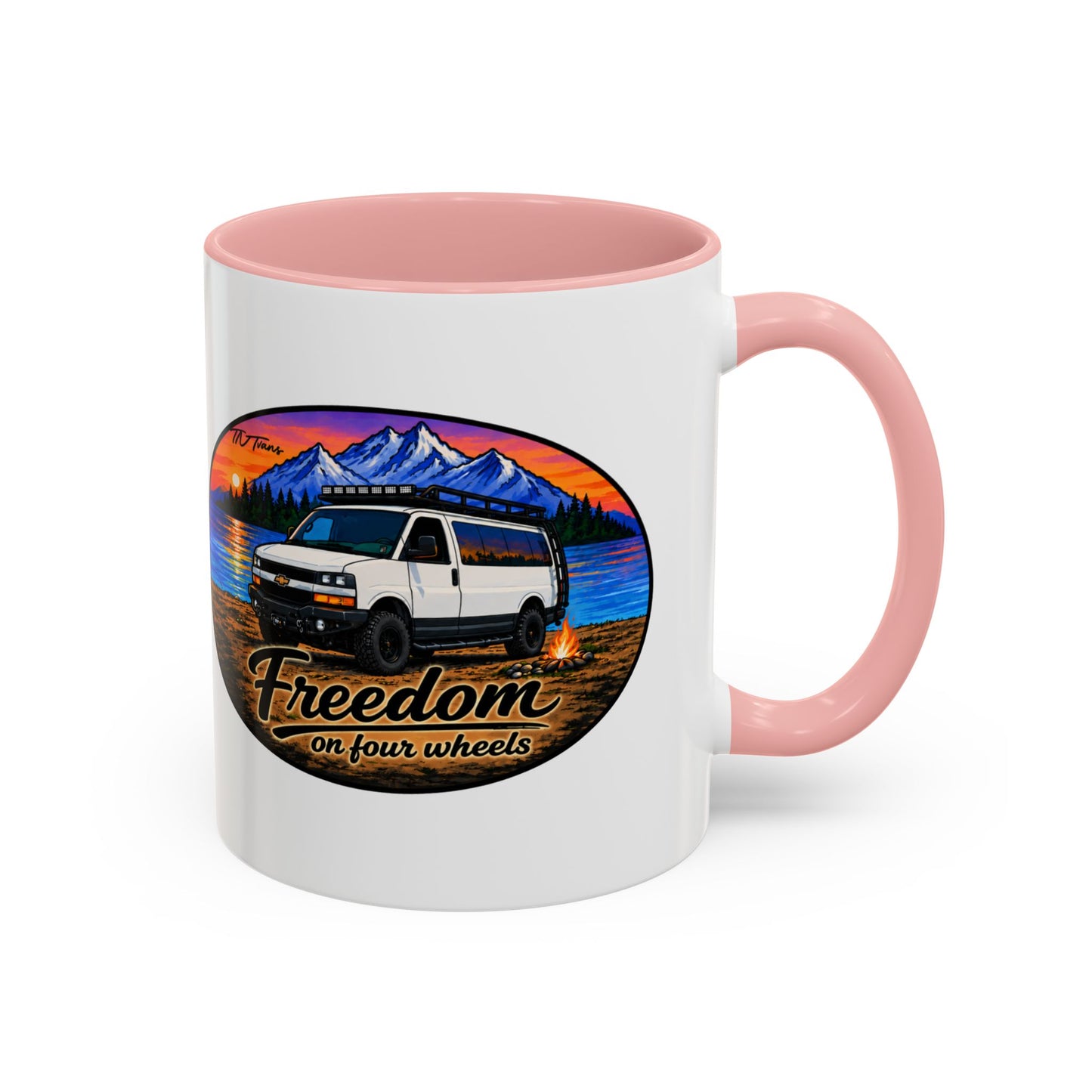 Chevy Express Freedom on Four Wheels Accent Coffee Mug (11, 15oz)