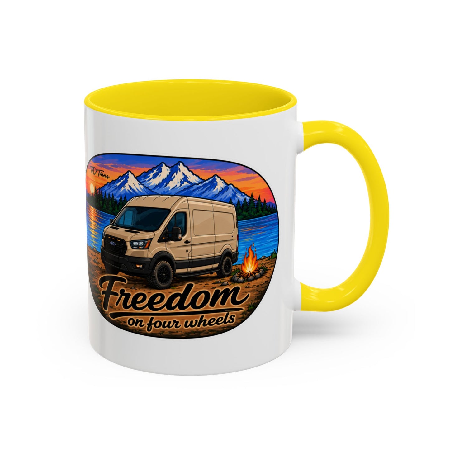 Ford Transit Freedom on Four Wheels Accent Coffee Mug (11, 15oz)